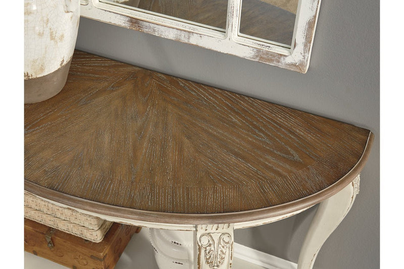 Realyn White/Brown Sofa Table - DMV FurnitureSofa Table