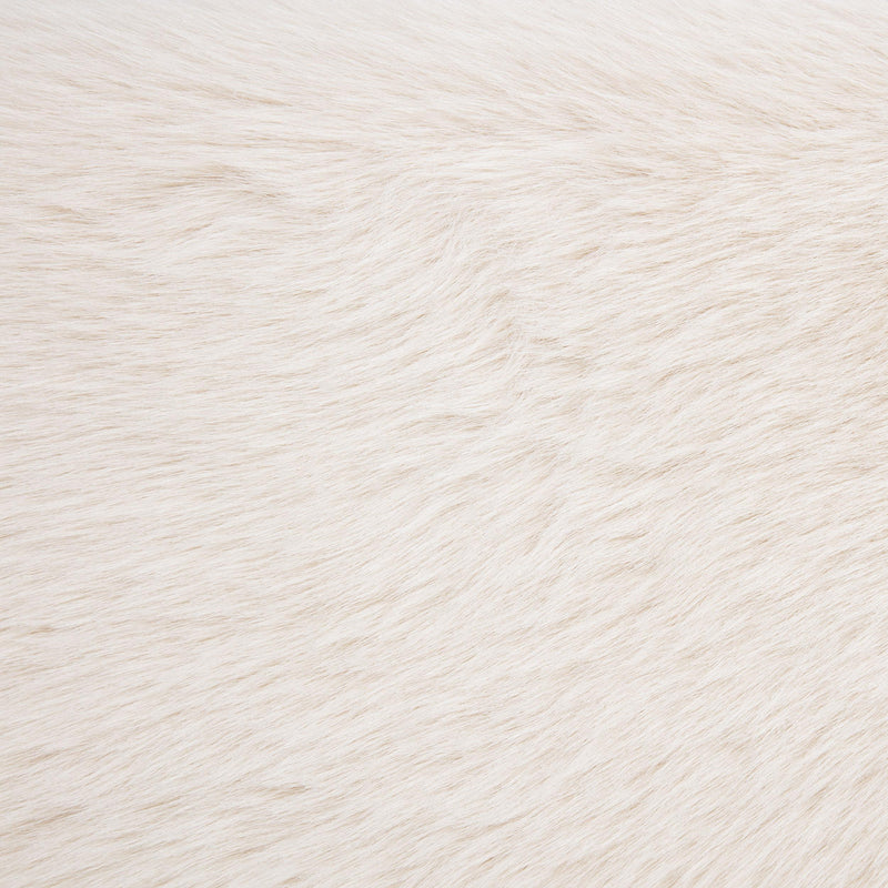 Rebecca Faux Fur Upholstered Queen Bed Cream - 306141Q