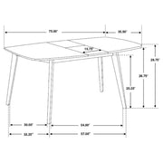 Redbridge 5-piece Rectangular Dining Set Natural Walnut - 106591-S5