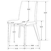 Redbridge Upholstered Dining Side Chair Walnut (Set of 2) - 106592