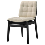 Redbridge Upholstered Side Chair Cream and Black (Set of 2) - 193952BLK