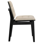 Redbridge Upholstered Side Chair Cream and Black (Set of 2) - 193952BLK