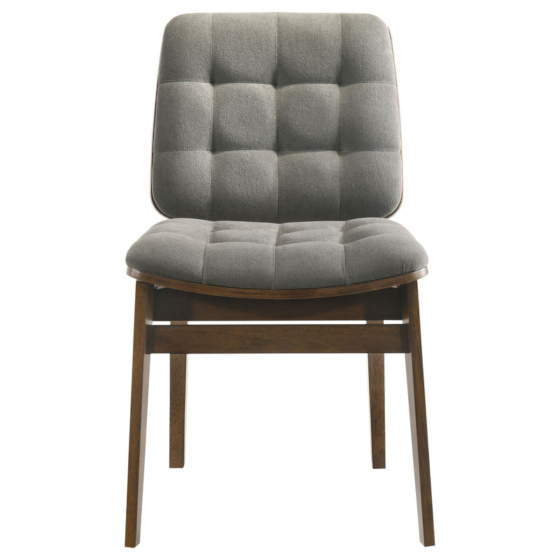 Redbridge Upholstered Side Chair Grey and Walnut (Set of 2) - 193962WAL