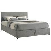 Reeves Upholstered Eastern King Lift-Top Storage Platform Bed Grey - 315918GRYKE
