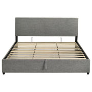 Reeves Upholstered Eastern King Lift-Top Storage Platform Bed Grey - 315918GRYKE