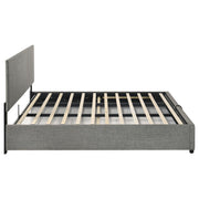 Reeves Upholstered Eastern King Lift-Top Storage Platform Bed Grey - 315918GRYKE