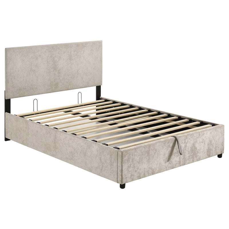 Reeves Upholstered Full Lift-Top Storage Platform Bed Beige - 315918BGEF