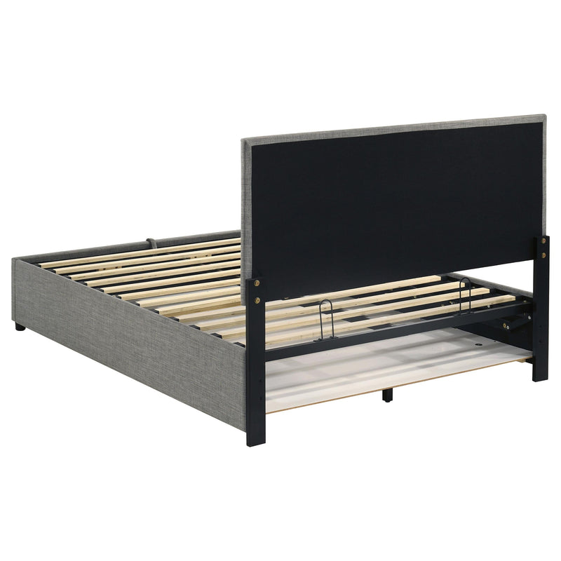 Reeves Upholstered Full Lift-Top Storage Platform Bed Grey - 315918GRYF