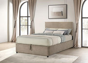 Reeves Upholstered Full Lift-Top Storage Platform Bed Tan - 315918TANF