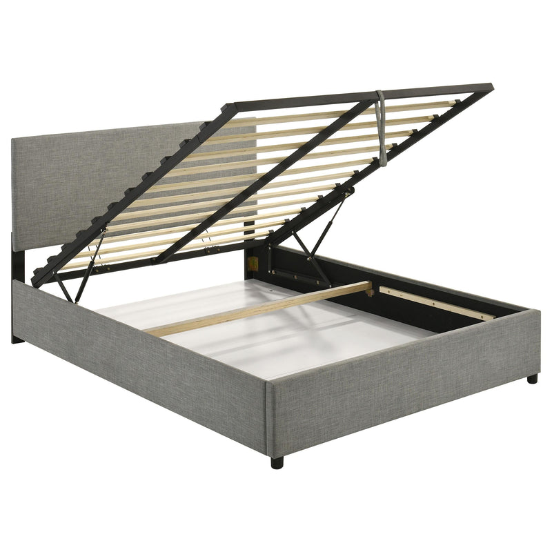 Reeves Upholstered Queen Lift-Top Storage Platform Bed Grey - 315918GRYQ