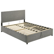 Reeves Upholstered Queen Lift-Top Storage Platform Bed Grey - 315918GRYQ