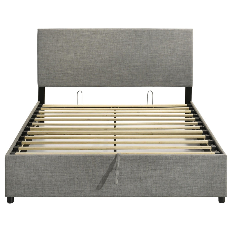 Reeves Upholstered Queen Lift-Top Storage Platform Bed Grey - 315918GRYQ