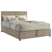 Reeves Upholstered Queen Lift-Top Storage Platform Bed Tan - 315918TANQ