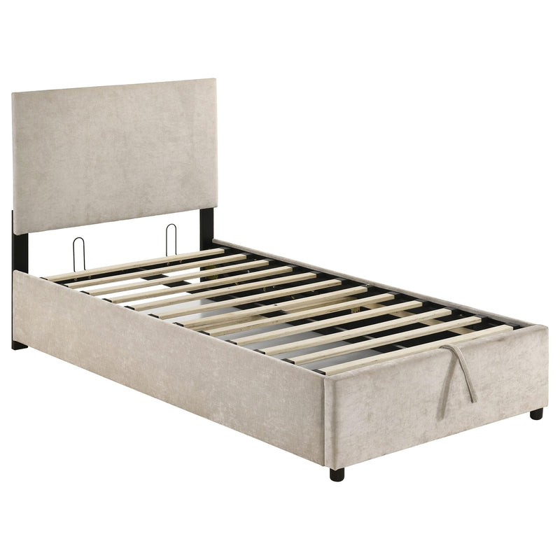 Reeves Upholstered Twin Lift-Top Storage Platform Bed Beige - 315918BGET