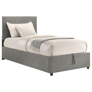 Reeves Upholstered Twin Lift-Top Storage Platform Bed Grey - 315918GRYT
