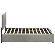Reeves Upholstered Twin Lift-Top Storage Platform Bed Grey - 315918GRYT