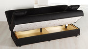 Regata 3 Seat Sleeper (Escudo Black - Pu) 1 Piece - DMV FurnitureSleeper Sofa