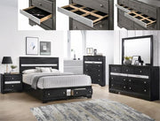 Regata Black Storage Platform Bedroom Set - DMV FurnitureBedroom Set
