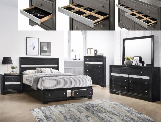 Regata Black Storage Platform Bedroom Set - DMV FurnitureBedroom Set