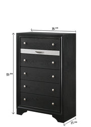 Regata Black/Silver Storage Platform Bedroom Set - DMV FurnitureBedroom Set