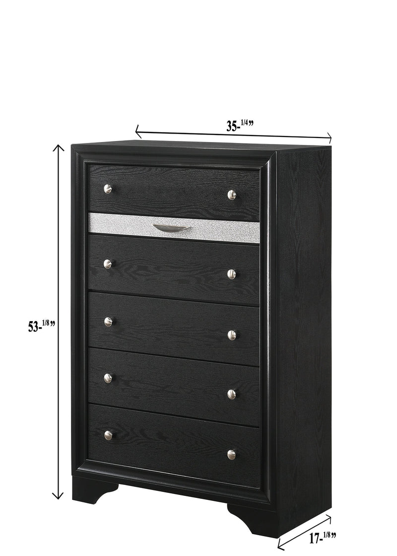 Regata Black/Silver Storage Platform Bedroom Set - DMV FurnitureBedroom Set