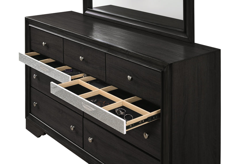 Regata Black/Silver Storage Platform Bedroom Set - DMV FurnitureBedroom Set