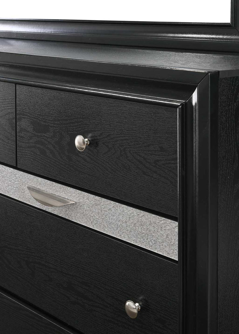 Regata Black/Silver Storage Platform Bedroom Set - DMV FurnitureBedroom Set