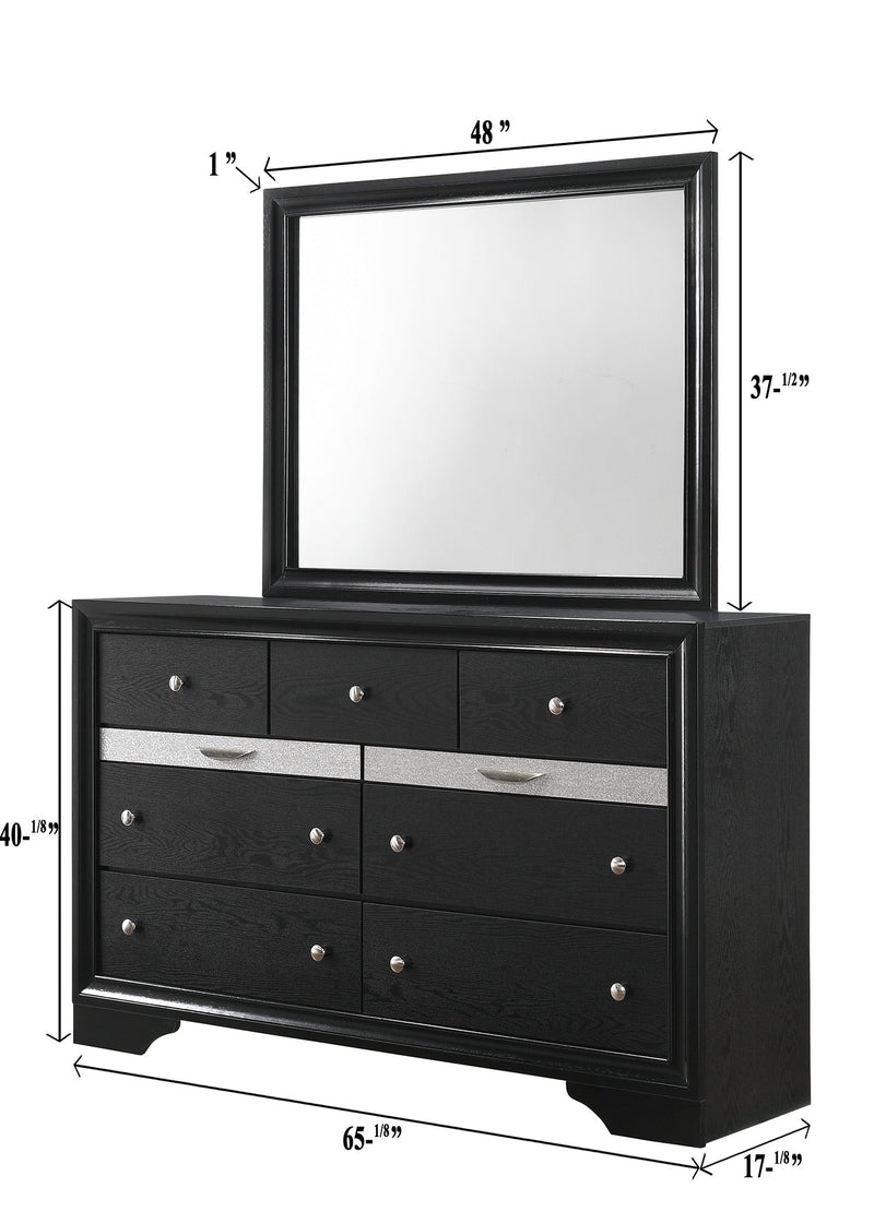 Regata Black/Silver Storage Platform Bedroom Set - DMV FurnitureBedroom Set