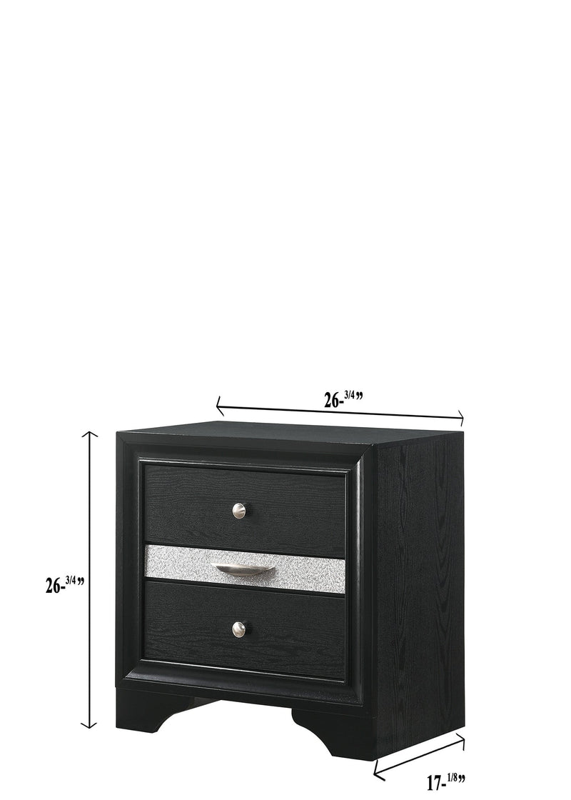Regata Black/Silver Storage Platform Bedroom Set - DMV FurnitureBedroom Set