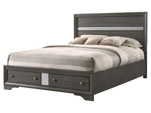 Regata Gray Queen Storage Platform Bed - DMV Furniture