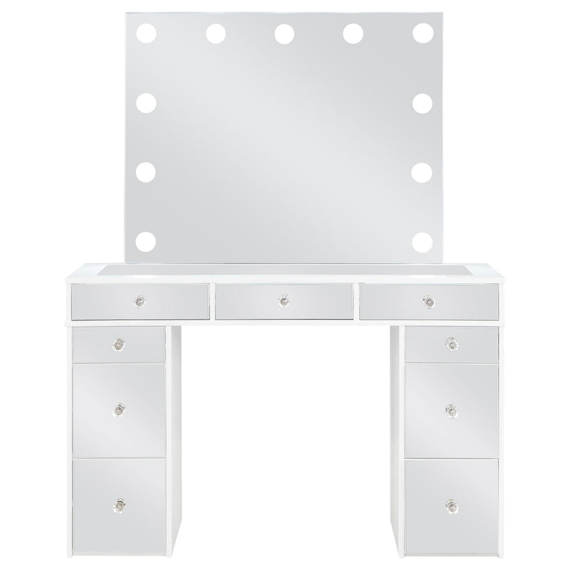 Regina Makeup Vanity Table Set with Lighting White - 930245