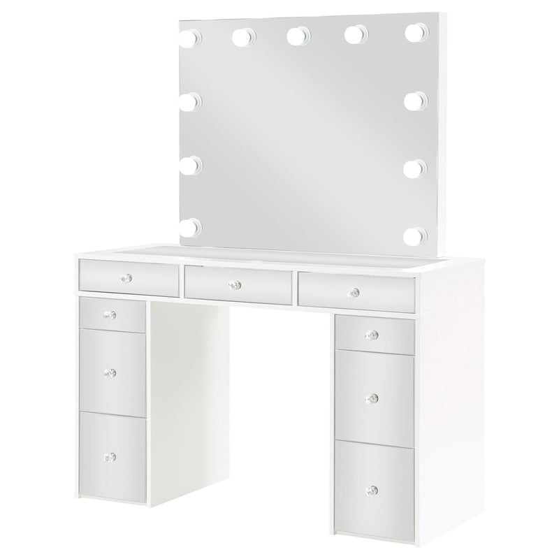 Regina Makeup Vanity Table Set with Lighting White - 930245