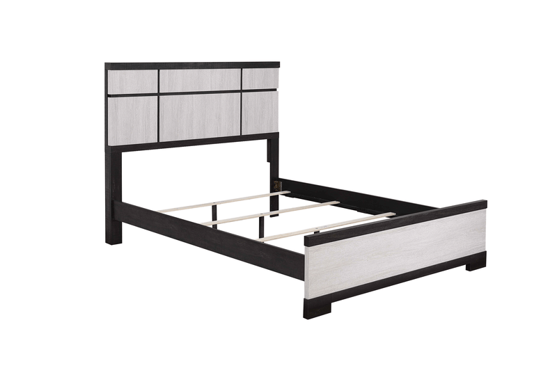 Remington Black/White King Panel Bed - DMV FurnitureKing Bed