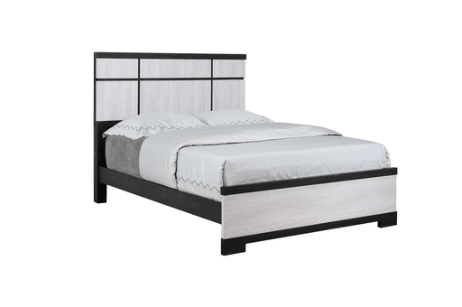 Remington Black/White Queen Panel Bed - DMV FurnitureQueen Bed