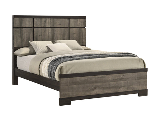Remington Brown/Gray King Panel Bed - DMV FurnitureKing Bed