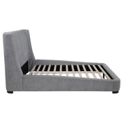 Rennes Upholstered Eastern King Wingback Platform Bed Grey - 315928KE
