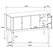 Reseda 4-door Dining Sideboard Server with Shelves Ash Brown - 193675