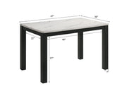 Resia Black/White Dining Set - DMV FurnitureDining Room Set