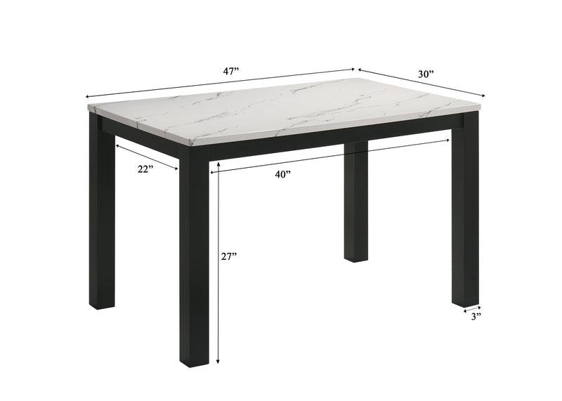 Resia Black/White Dining Set - DMV FurnitureDining Room Set