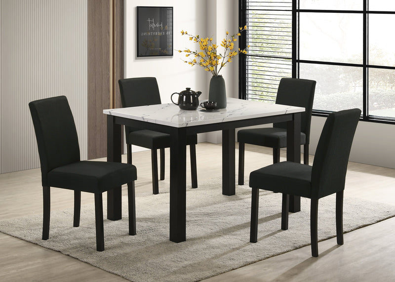 Resia Black/White Dining Set - DMV FurnitureDining Room Set