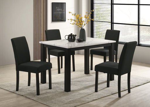 Resia Black/White Dining Set - DMV FurnitureDining Room Set