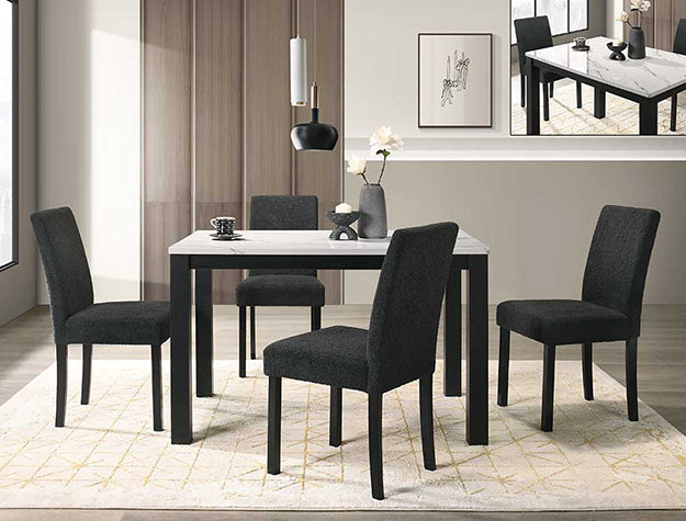 Resia Dining Chair Black, Set of 4 - 2120S-BK
