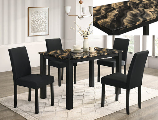 Resia Dining Table-Faux Marble Gbk - 2120GBK-T-3048