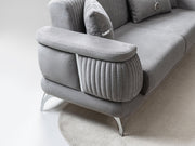 Resital 3-pieces (Sofa & Loveseat & Chair) Livingroom Set in Cream - 200-ST-RES-FLORIA04-321