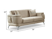 Resital 74" Wide Convertible Loveseat - Loveseat