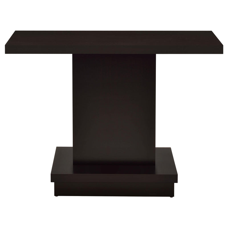 Reston Engineered Wood Pedestal Console Table Cappuccino - 705169