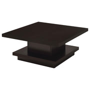 Reston Square Engineered Wood Coffee Table with Casters Cappuccino - 705168