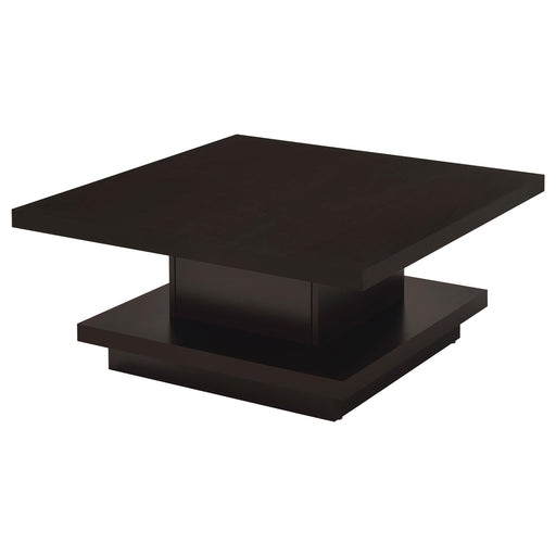 Reston Square Engineered Wood Coffee Table with Casters Cappuccino - 705168