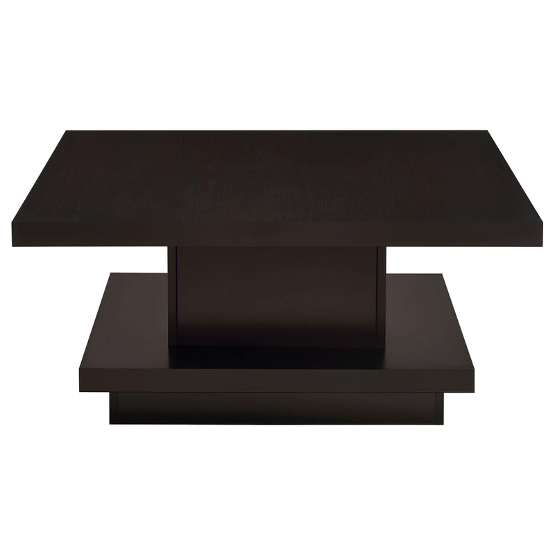 Reston Square Engineered Wood Coffee Table with Casters Cappuccino - 705168