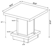 Reston Square Engineered Wood Side End Table Cappuccino - 705167
